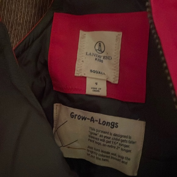 lands end kids pink ski pants - Picture 2 of 3